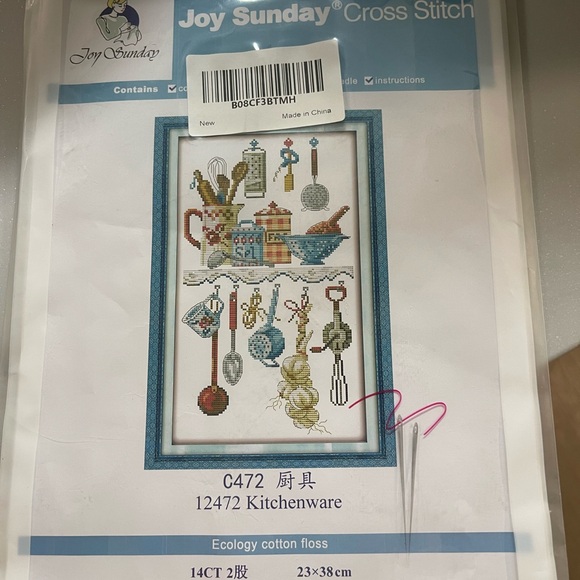 Joy Sunday Kitchenware Cross Stitch Kit - Picture 1 of 3